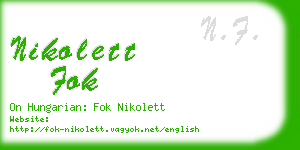 nikolett fok business card